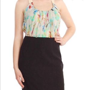 ❤️ Rachel Roy Watercolor Sheath Bodycon Dress Size 4 NWOT